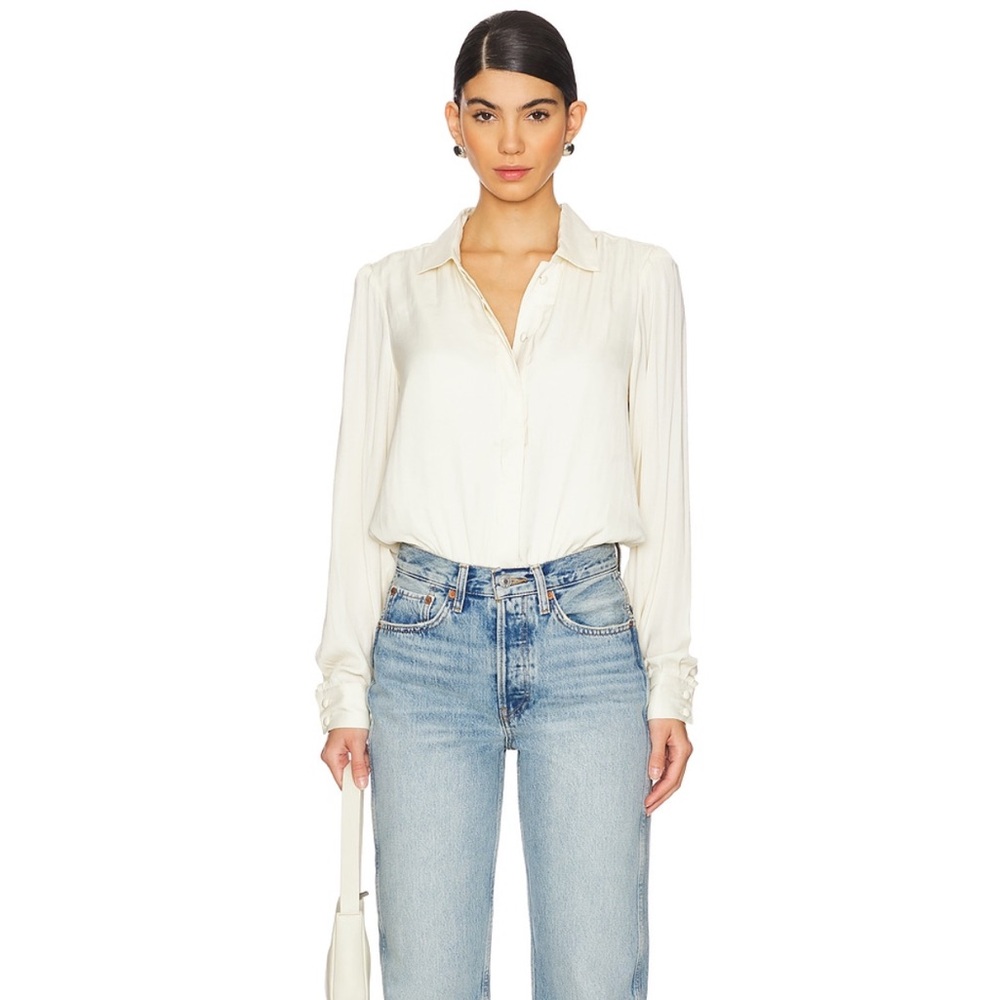 LPA Gabriella Bodysuit (Size Small in Cream)